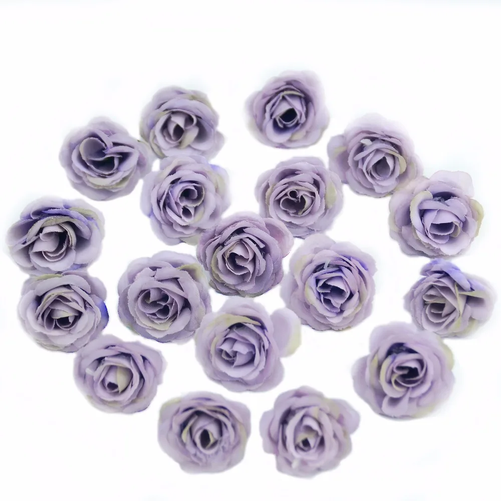 10/50/100 pièces 2.5 cm Mini Soie Artificielle Rose têtes de Fleurs pour la fête de Mariage décoration de la Maison Bricolage Accessoires Fausses Fleurs Artisanat 
