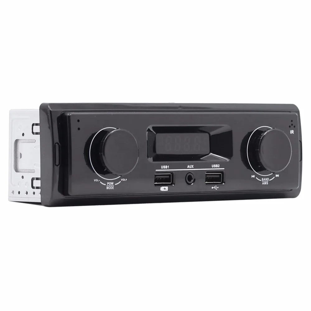 Автомобильный стереоприемник NoEnName_Null светодиодный FM/USB/AUX 12 В 1 Din Aux вход приемник