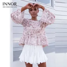 Innor цветок Белый Толстовка Женщины Топы, кофты с капюшоном Harajuku единорог Поп толстовки Большие размеры повседневные Пуловеры Кофты и пиджаки