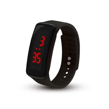 

Men Women Casual Sports Bracelet Watches LED Electronic Digital Candy Color Silicone Wrist Watch for Children fitness equipment