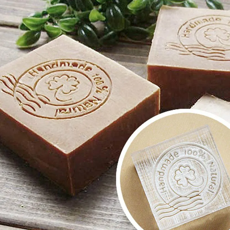 

Free shipping Four-leaf clover handmade soap pattern Mini diy soap stamp chaprter seal 4*4CM