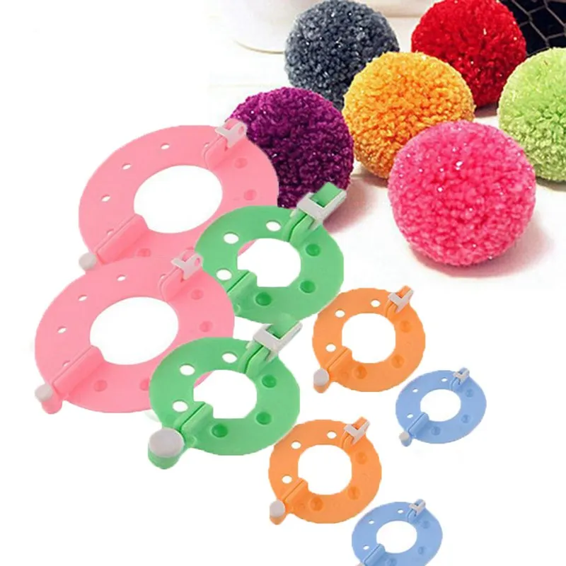 

4 Sizes Embroidery Tools Accessory pompom Maker Ball DIY Tool Weaving Needle Knitting Craft Tool DIY Yarn Kit
