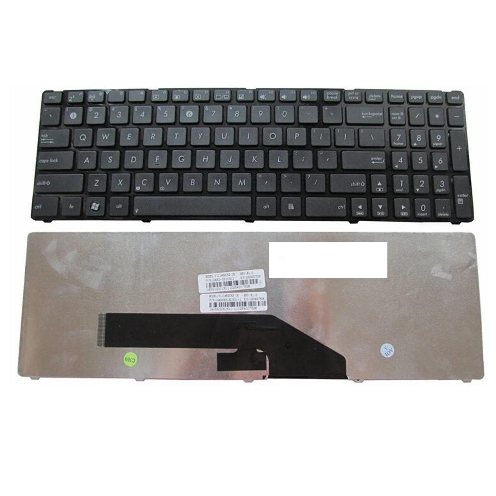 US For ASUS K50 K50IN K61 K50X K50A K50AB K50IJ K50ID Replace laptop keyboard Black New English 