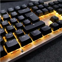 104 Keycaps Russian Translucent Backlight Keycaps For Cherry MX Keyboard Switch - Цвет: Black light-proof