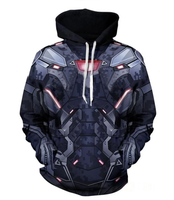 

A men's long-sleeved printed jacket jacket and a thin, stylish hoodie for spring and fall for the new 2019 movie avengers: episo