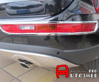 

car styling For Audi Q5 2010- 2015 ABS Chrome Rear Tail Fog Lamp Light Cover Trims 2pcs Glossy New Arrival !!