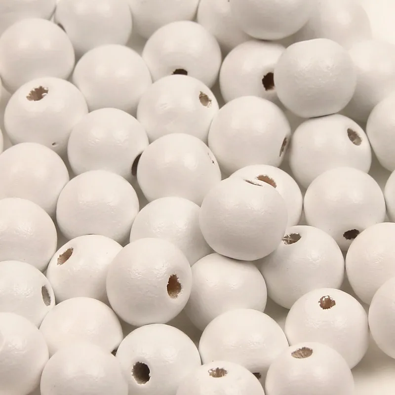 

DIY 200Pcs 8mm High Quality Cheap Mixed Color Natural Wooden Spacer Beads For Jewelry Making Handmade Bracelet Beaded