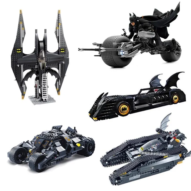 Бэтмен bat Tank Batwing Batboat harbor преследование batpod Бэтмобиль Модель Building Block Игрушечные лошадки комплект Best подарок для мальчиков