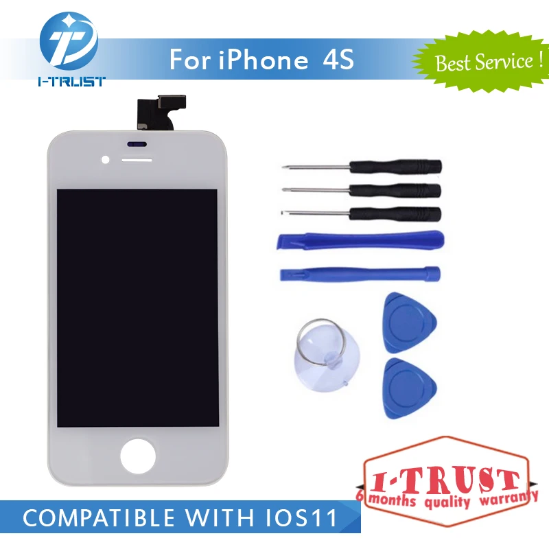 

1PCS Grade AAA LCD Display LCD For iPhone 4 4g 4s Touch Screen Digitizer Assembly Phone Replacement Parts & Tool Kits