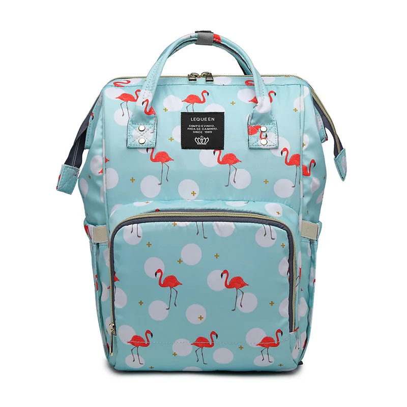 Водонепроницаемый Оксфордский рюкзак с принтом фламинго, сумка для подгузников, сумки для подгузников для беременных, Большой Вместительный Детский рюкзак для путешествий, сумка для кормления - Цвет: Blue