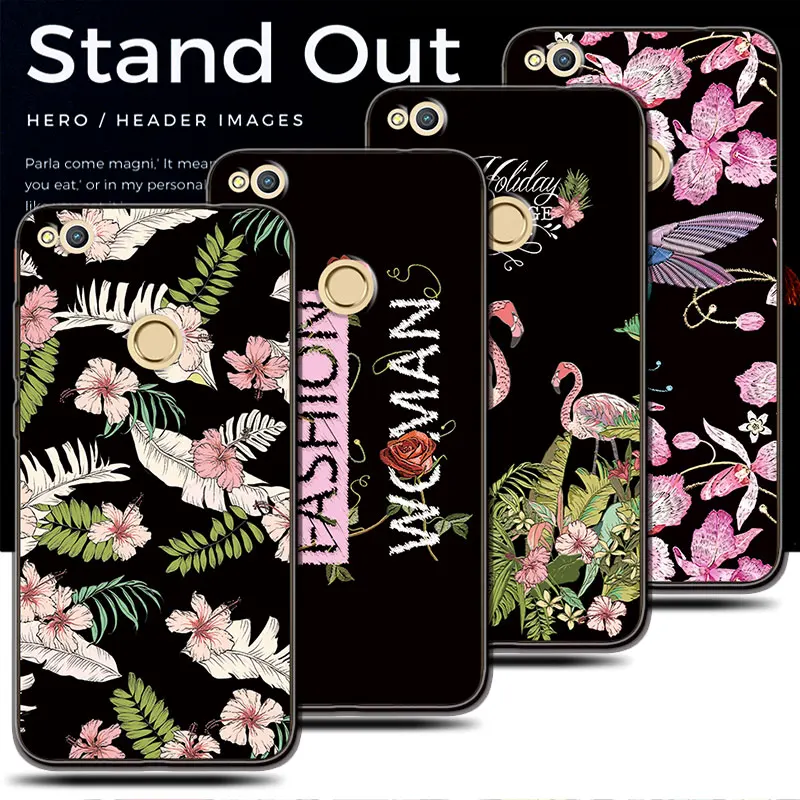 

Classic 3D Relief Case Cover For Huawei Honor 8 Lite Flower Soft Silicone Mobile Phone Shell For Huawei Honor8 Lite Back Cover