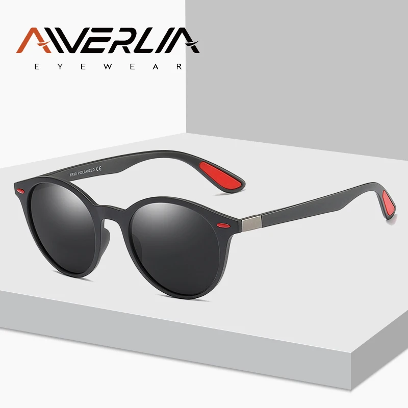 

AIVERLIA Brand Design Polarized Sunglasses Men Round Lend Sun Glasses Unisex Driving Goggles TR90 Frame Eyewear Oculos AI04