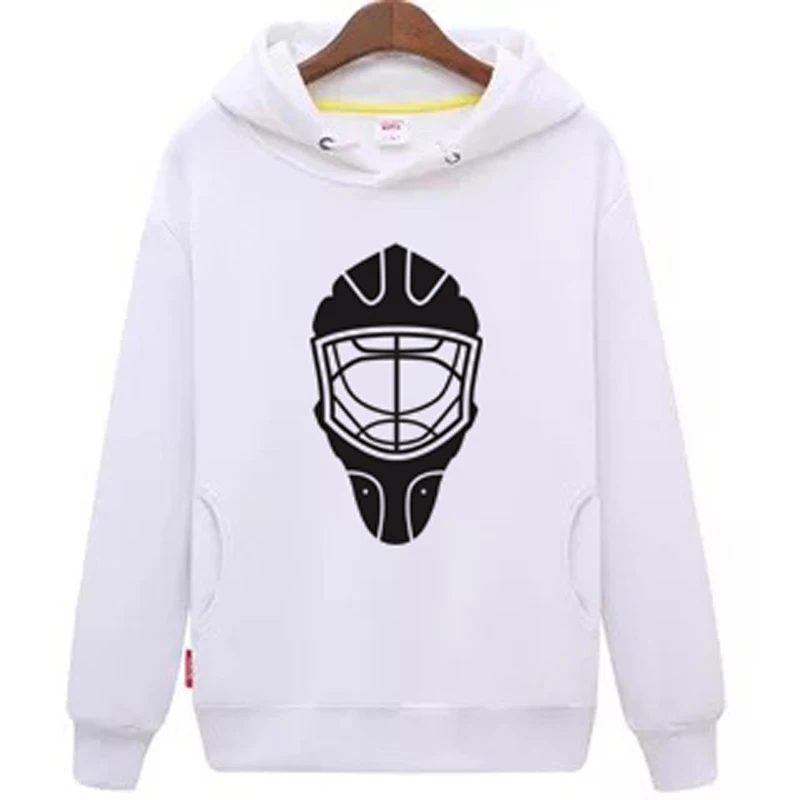 

JETS Free Shipping Cheap Youth white Hockey Hoodie with Hockey Mask Pattern