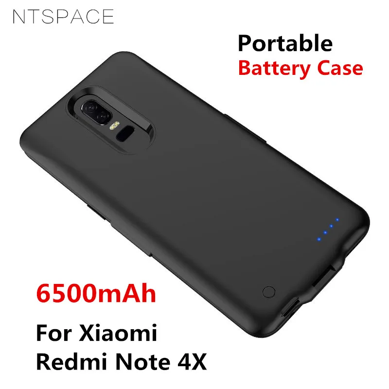 Внешний аккумулятор NTSPACE 6500 мАч чехол для зарядки Xiaomi Redmi Note 4X портативный внешний
