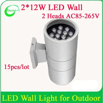 

Strong Aluminum fitting,high power 24W outdoor LED wall lamp,LED up-down light,good quality AC85-265V