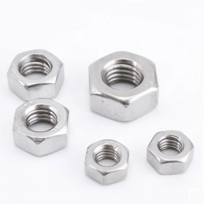 

304 stainless steel six corner nutsM1.6M2M2.5M3M4M5M6M8M10M12M14M16M18M20