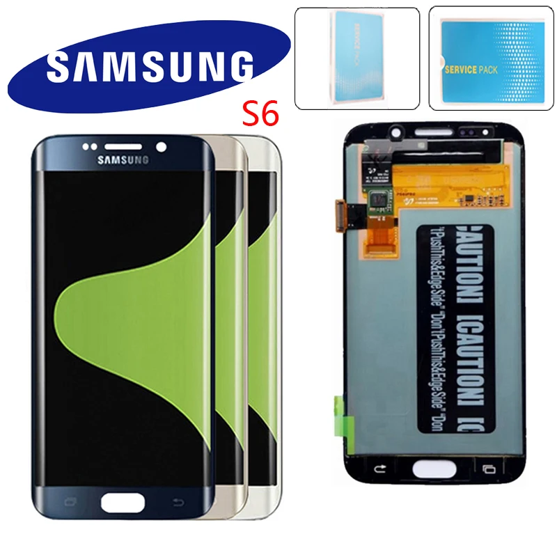 

5.1'' Super AMOLED Replacement For SAMSUNG Galaxy S6 G920 G920F G920FD SM-G920F LCD With Touch Screen Assembly With Frame
