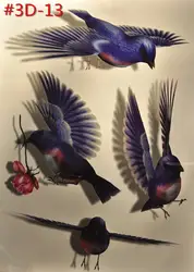 В 2015, последние популярные 3 D птица водонепроницаемый временные тату наклейки