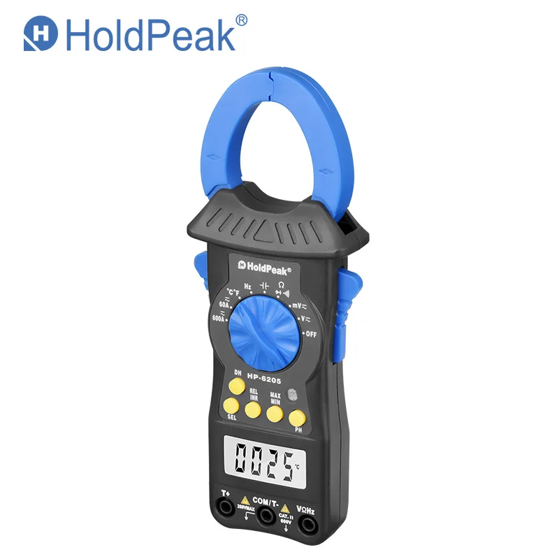 Цифровой токометр HoldPeak HP 6205 Вольтметр переменного/постоянного тока Омметр
