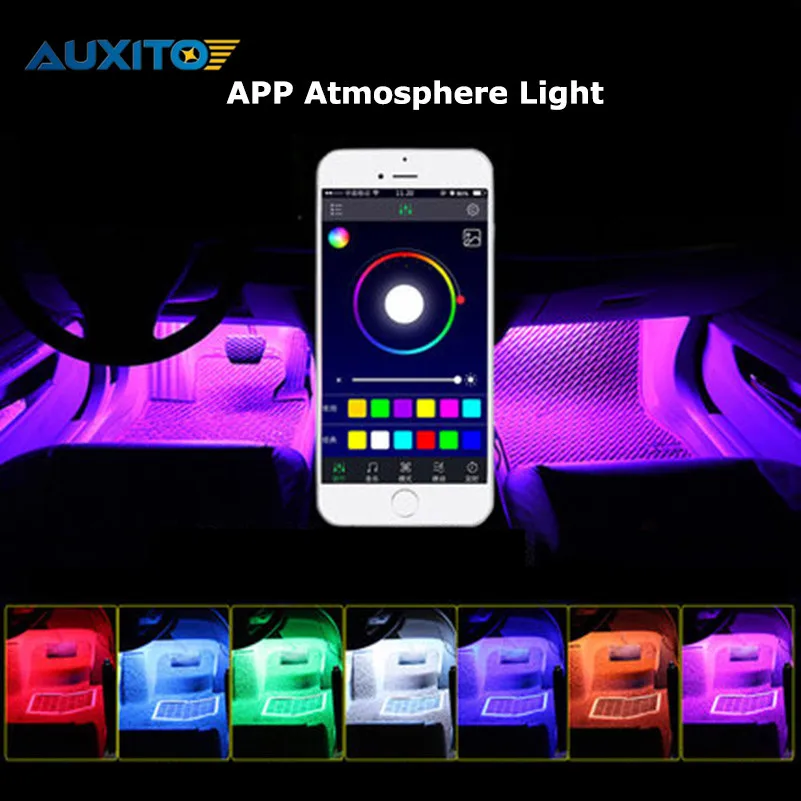 Phone App Control Car Interior Rgb Led Strip Light