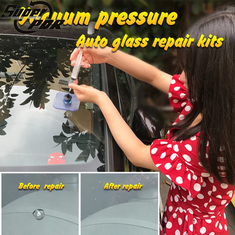 

Super PDR DIY Car Cracked Windshield Repair Kit Paintless Dent Window Repair Tool Windscreen Crack Store Kits Dent Removal Tools