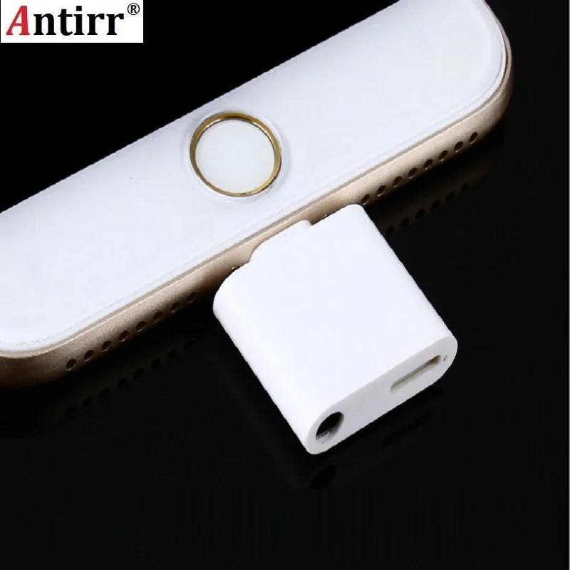 

For iPhone 7 8 Plus 2 in 1 Audio Charging Adapter iOS 11 3.5mm Headphone Jack AUX Charger Connector Converter For iPhone7