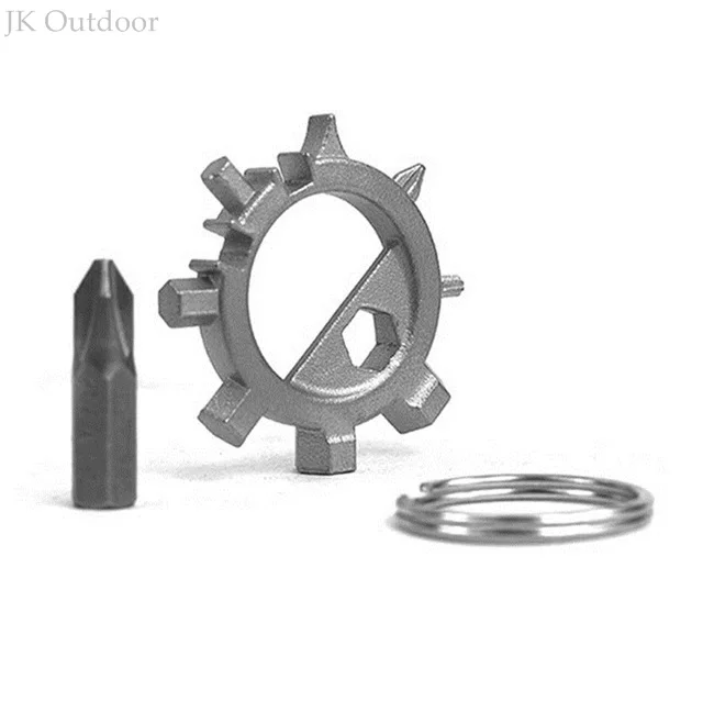 

12 function Multifunctional Pocket Edc Tools Gear Bike Spokes Screwdriver Keychain Bottle Opener Bicycle Adjust Tools Hot Sale