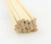 10 pçs varas de madeira diy artesanato de madeira engrenagem varas pegs varas pólo doce árvores ferramenta de madeira 0.4 cm * 30 cm vara