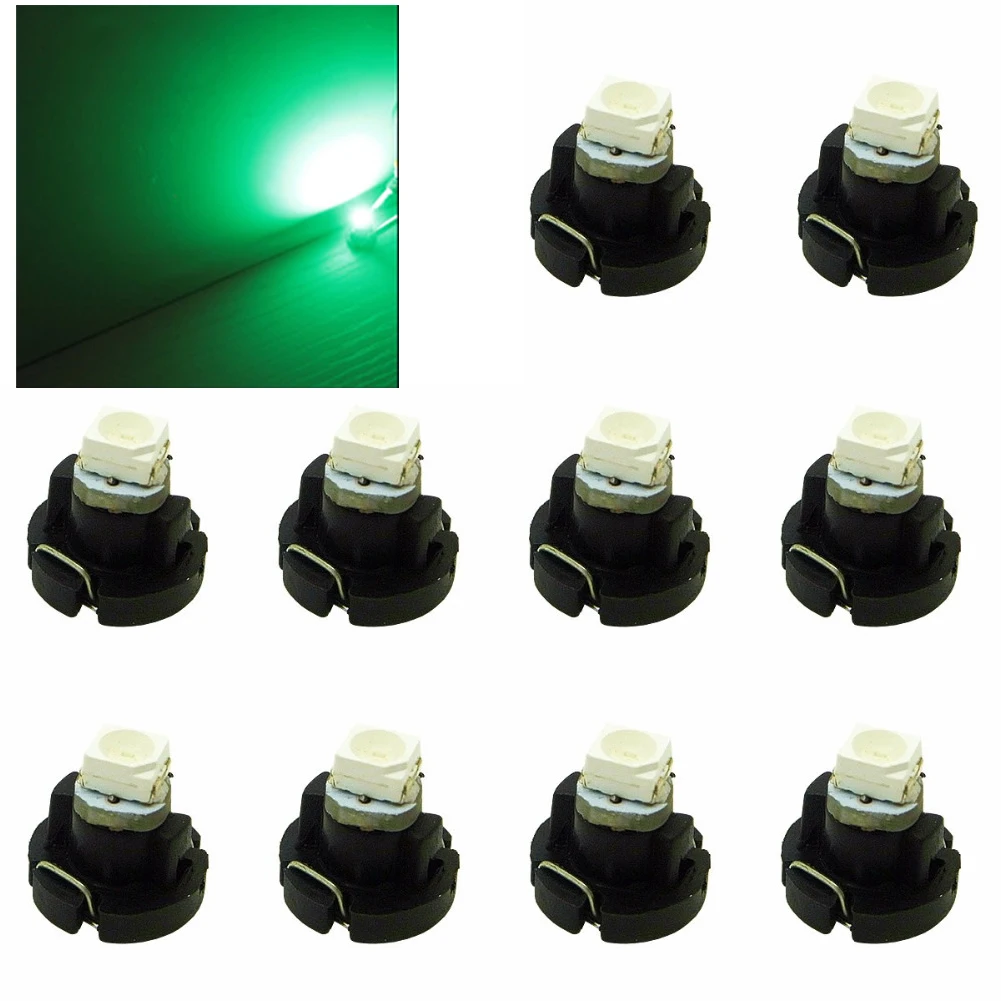 

HMOCNV 10 Pcs Wedge LED Panel Car Light Bulbs Dashboard Cluster Gauges Instrument Cluster Lamp(pink)