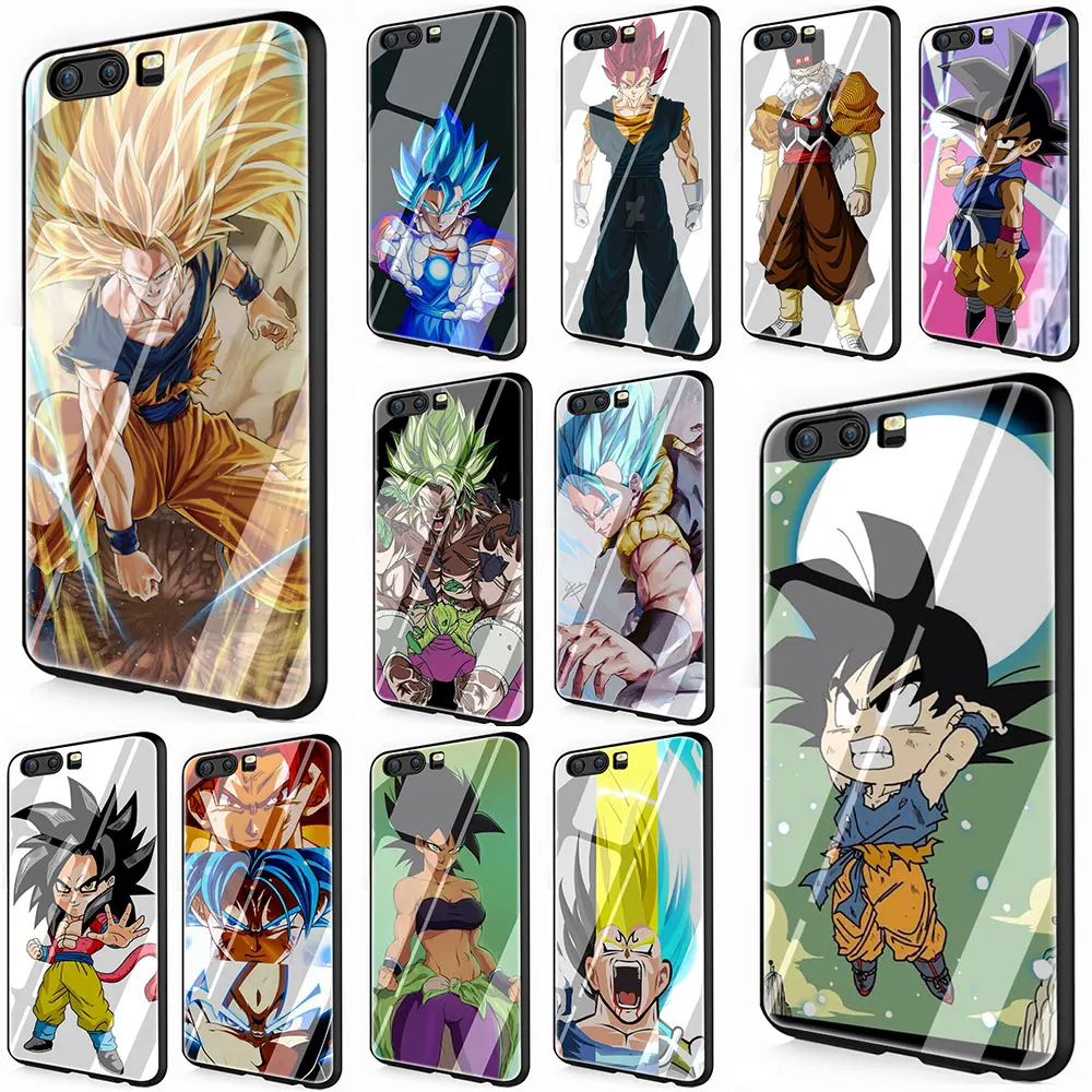 

Dragon Ball DragonBall Tempered Glass Phone Cover Case For Huawei Mate P 10 20 30 Lite Pro Y9 Honor 8X 7A