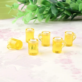 

50pcs/lot 10X16mm Resin Simulation resin beer bottle resin crafts Flatback Cabochon For phone diy Decoration