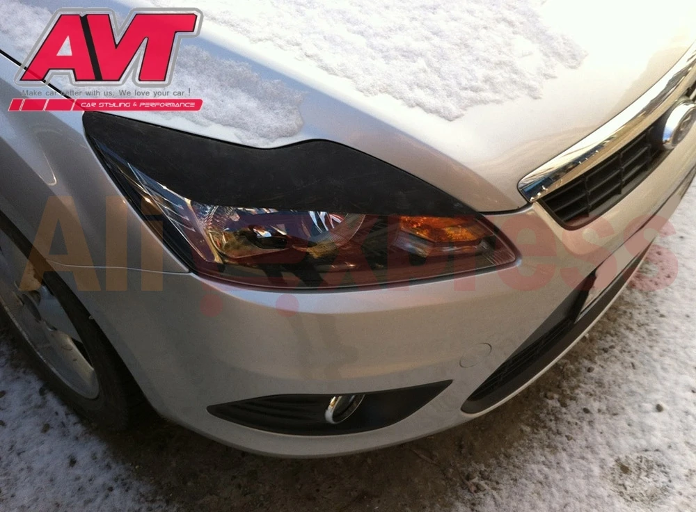 Реснички чехол для Ford Focus 2 2008-2011 брови крышка отделка молдинги огни внешняя отделка передняя фара автомобиля Стайлинг