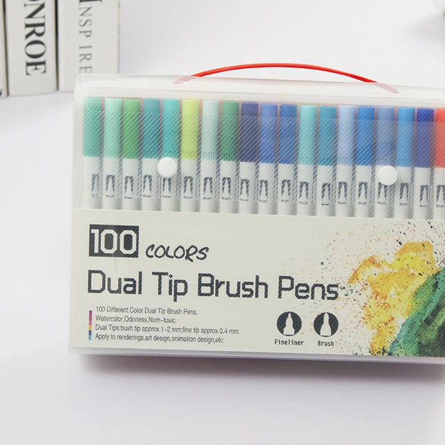 Markers Tip Brush Fineliner 0.4mm  Markers Tip Brush Dual Brush - Dual Tip  Brush Art - Aliexpress