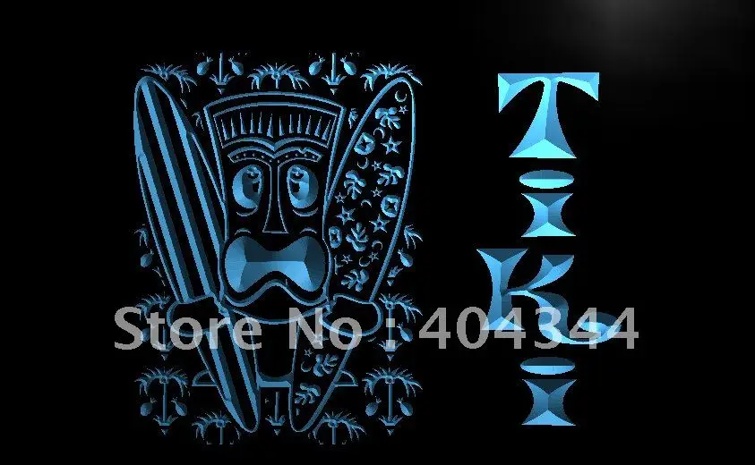 

LB584- Surf Tiki Bar Mask Tree Decor LED Neon Light Sign