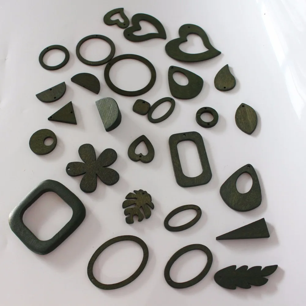 100 шт. подвески и ожерелья для сережек|pendants for earrings making|pendant mixwooden beads geometric |