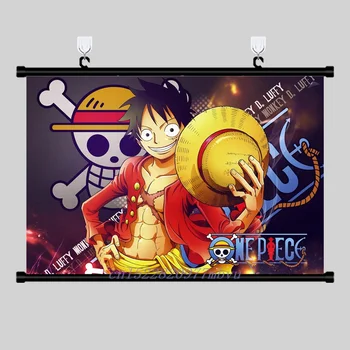 

Anime Poster Onepiece Monkey D. Luffy Wall Scroll Printed Painting Home Decor Japanese Cartoon Decoration art Poster