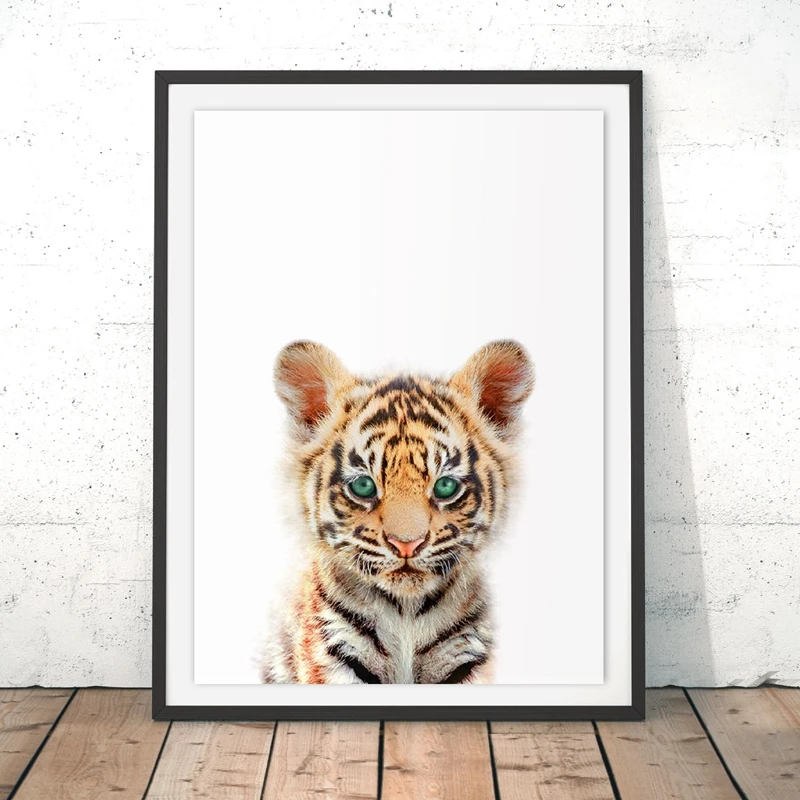 Tigers Poster 30" x 8.5" Personalized Custom Name Painting Printing 