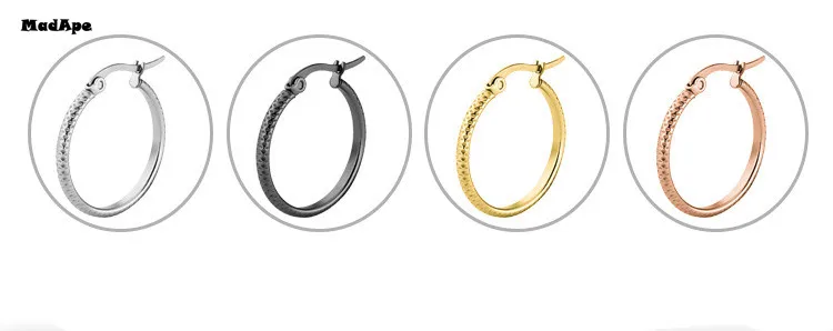 MadApe горячие классические модные женские серьги-кольца из нержавеющей стали персонализированные для женщин и мужчин трендовые серьги-кольца ювелирные изделия