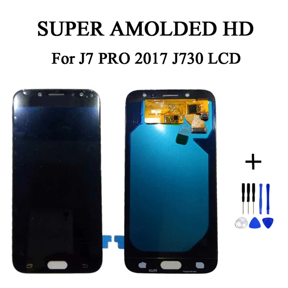 

Super Amoled J730F LCDs For Samsung Galaxy J730 J7 Pro 2017 Phone LCD Display Touch Screen Digitizer With Adjust Brightness