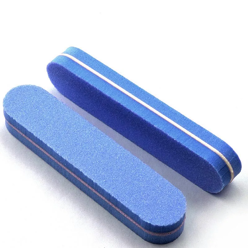 20 шт./компл. 90 мм Мини пилка для ногтей Блок Губка для маникюра пилка 180/100 одноразовые шлифовальные полировки шлифовальный аппарат для маникюра Инструменты - Цвет: blue