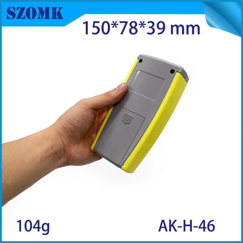 

4 pieces, 150*75*37mm szomk plastic enclosure for electronics 2 AA battery holder handheld instrument enclosure case pcb housing