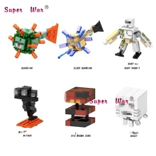 Одиночные строительные блоки мультфильм фильм Мультфильм Гаст Страж старец Хранитель затихнет большой Магма игрушки для детей