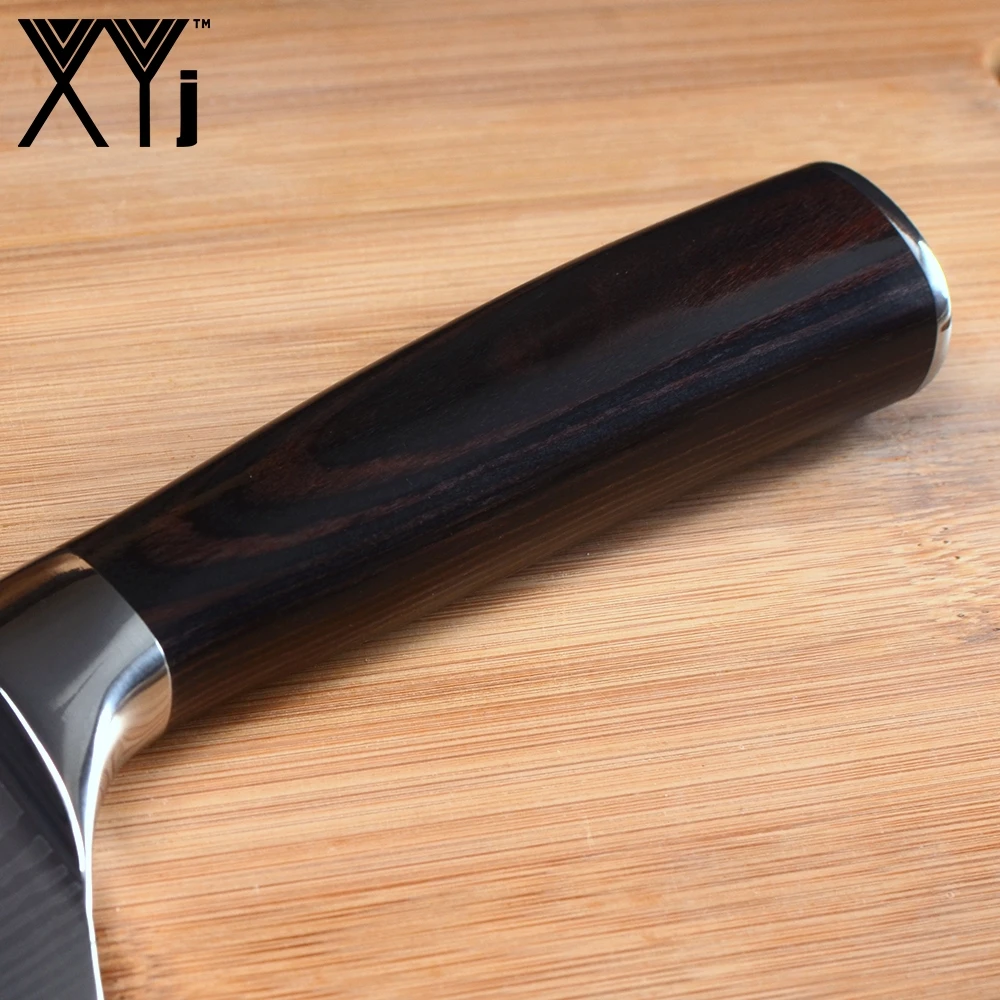 XYj поварской нож Профессиональный поварской нож инструмент 8 дюймов 7cr17 кухонный нож из нержавеющей стали эргономичная ручка Подарочный нож чехол принадлежности