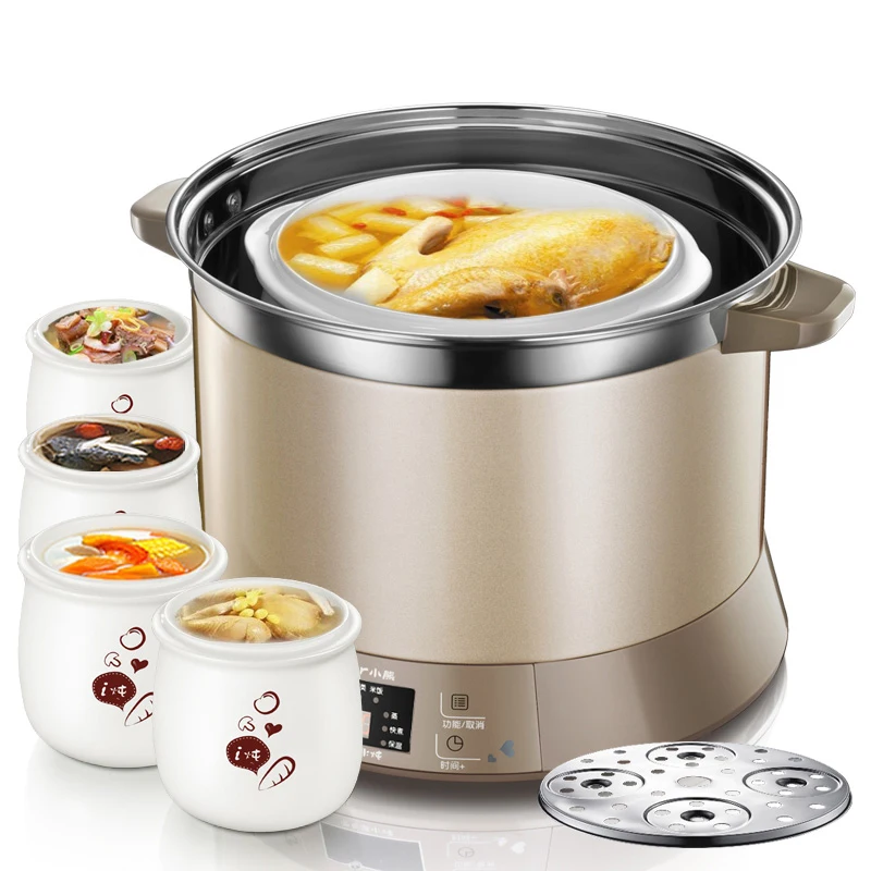 Bear Waterproof Automatic Electric Cooker Ceramic Stainless Steel Soup
