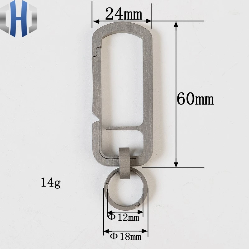 Брелок для ключей из титанового сплава, брелок для ключей EDC, висячая пряжка, брелок для ключей TC4