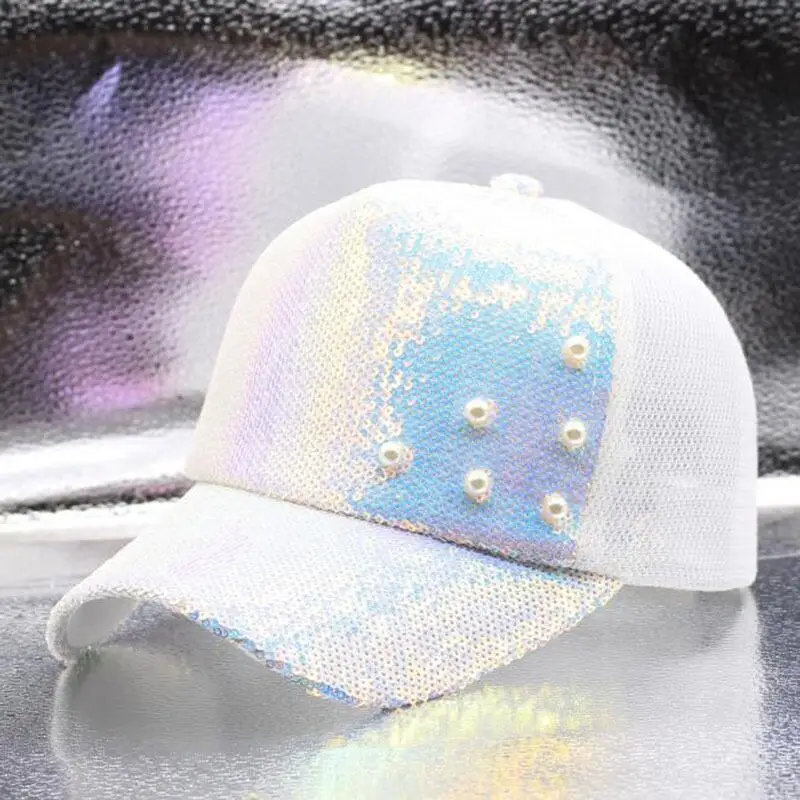 SUOGRY 2019 новая блестящая бейсбольная кепка с конским хвостом, Солнцезащитная мужская шляпа для женщин с блестками, летняя бейсболка Mesh Trucker