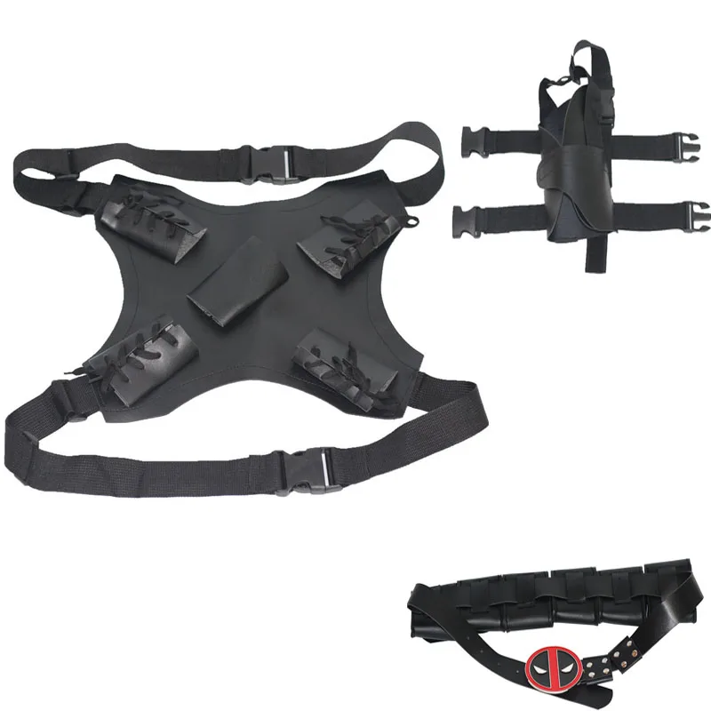 

Super Heros Movie Game Play Waist Belt Sword Gun Holder Adult Men Costume Tactical Back Strap Holster Props Cosplay Accessory