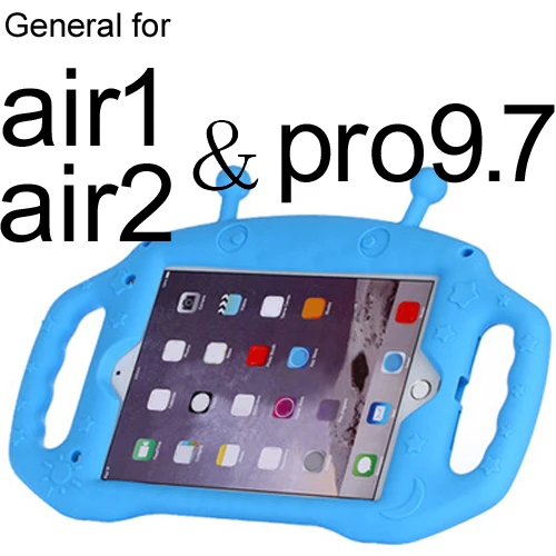 Чехол для iPad mini 1234 силиконовый Инопланетянин, Детский милый противоударный водонепроницаемый мягкий силиконовый портативный защитный чехол с кронштейном - Цвет: For air1 air2 pro9.7