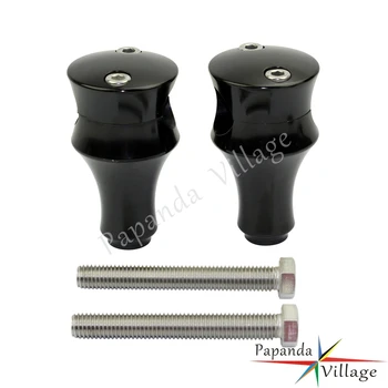

Universal Black Motorcycle 1" Handlebar Mount Clamp Risers Dirt Bike 25mm Handle Bar Risers for Harley Cafe Racer Chopper