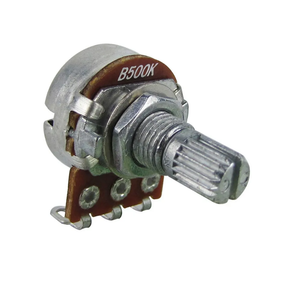 NEW 20pcs Small Mini Potentiometers B500K Linear Control Pots Short Split Shaft with Nuts for